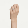 SWAROVSKI MATRIX OPEN WHITE SILVER - ACCESSORIES JEWELRY RING - 575356
