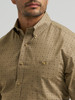 WRANGLER RELAXED FIT BROWN PRINT - MENS SHIRT  - 112381624