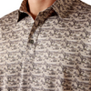 ARIAT OFF WHITE DESERT FITTED PRINT - MENS POLO  - 10071651