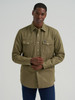 WRANGLER FLANNEL LINED GREEN WORKSHIRT - MENS SHIRT  - 112381692