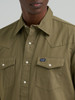 WRANGLER FLANNEL LINED GREEN WORKSHIRT - MENS SHIRT  - 112381692
