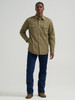 WRANGLER FLANNEL LINED GREEN WORKSHIRT - MENS SHIRT  - 112381692