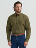 WRANGLER GEORGE STRAIT OLIVE GREEN - MENS SHIRT  - 112381943