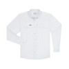 PONCHO  BABY BLUE VERTICAL STRIPE SNAP - MENS SHIRT  - THE 2 STEP BLUE/WHITE STRIPES
