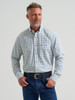 WRANGLER GEORGE STRAIT TEAL PRINT - MENS SHIRT  - 112381967