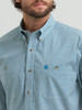 WRANGLER GEORGE STRAIT TEAL PRINT - MENS SHIRT  - 112381968
