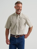 WRANGLER GEORGE STRAIT GREEN GEO PRINT - MENS SHIRT  - 112381973