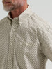 WRANGLER GEORGE STRAIT GREEN GEO PRINT - MENS SHIRT  - 112381973