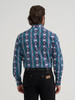 WRANGLER CHECOTAH PRINT TURQUOISE - MENS SHIRT  - 112381992
