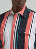 WRANGLER BURNING CORAL BRUSHPOPPER - MENS SHIRT  - 112381997