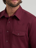 WRANGLER DRESS CLASSIC FIT BURGUNDY - MENS SHIRT  - 112382003