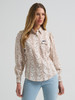 WRANGLER SMOCKED SLEEVE WHITE FLORAL - LADIES SHIRT  - 112382517