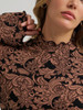 WRANGLER MOCK NECK FLORAL BLACK - LADIES SHIRT  - 112382532