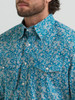 WRANGLER GEORGE STRAIT TEAL FLORAL - MENS SHIRT  - 112381969