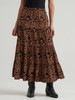 WRANGLER TIERED BLACK MAXI SKIRT - LADIES SKIRT   - 112382513