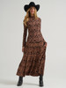 WRANGLER TIERED BLACK MAXI SKIRT - LADIES SKIRT   - 112382513