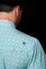 FERREL THE PIERCE BLUE GEO PRINT - MENS SHIRT  - FPS1026112