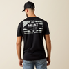 ARIAT LOCKUP FLAG PAINTED BLACK - MENS TEE  - 10080247