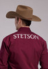 STETSON STETSON SOLID LOGO WINE - MENS SHIRT  - 11-001-0489-9165WI