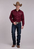 STETSON STETSON SOLID LOGO WINE - MENS SHIRT  - 11-001-0489-9165WI