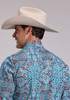 STETSON BLUE WILLOW PAISLEY PRINT - MENS SHIRT  - 11-001-0425-4032BU