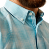 ARIAT PRO GREGORY LIGHT BLUE PLAID - MENS SHIRT  - 10054652