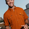 PONCHO  BURNT ORANGE PERFORMANCE NYLON - MENS SHIRT ORIGINAL BUTTONS - THE SAN JACINTO