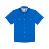 PONCHO  ROYAL BLUE PERFORMANCE NYLON - MENS SHIRT WESTERN SNAPS - THE GRANDSTAND