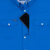 PONCHO  ROYAL BLUE PERFORMANCE NYLON - MENS SHIRT WESTERN SNAPS - THE GRANDSTAND