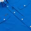 PONCHO  ROYAL BLUE PERFORMANCE NYLON - MENS SHIRT WESTERN SNAPS - THE GRANDSTAND