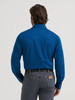 WRANGLER BROADCLOTH SOLID BLUE SNAP - MENS SHIRT  - 112382004