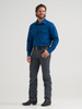 WRANGLER BROADCLOTH SOLID BLUE SNAP - MENS SHIRT  - 112382004