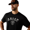 ARIAT STRIPPLE HORIZON BLACK - MENS TEE  - 10073460