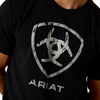 ARIAT BARN SHIELD BLACK - MENS TEE  - 10061461