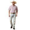 ARIAT PRO NATHAN KEY PINK PLAID - MENS SHIRT  - 10073599