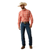 ARIAT PRO NOBLE HOT CORAL PLAID - MENS SHIRT  - 10073561