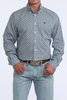 CINCH LIGHT BLUE GEOMETRIC PRINT - MENS SHIRT  - MTW1106123