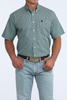 CINCH GREEN GEOMETRIC PRINT - MENS SHIRT  - MTW1111528