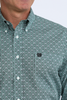 CINCH GREEN LS PRINT - MENS SHIRT  - MTW1106112