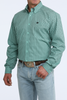 CINCH TEAL FLORAL GEO PRINT - MENS SHIRT  - MTW1106116