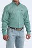 CINCH TEAL FLORAL GEO PRINT - MENS SHIRT  - MTW1106116