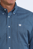 CINCH ROYAL BLUE GEOMETRIC PRINT - MENS SHIRT  - MTW1106120