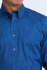 CINCH ROYAL BLUE PAISLEY PRINT - MENS SHIRT  - MTW1106121