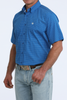 CINCH ROYAL BLUE GEO PRINT - MENS SHIRT  - MTW1111532