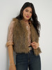 WRANGLER LAINEY WILSON FUR BROWN VEST - LADIES VESTS  - 112382832