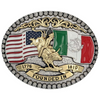 ATTITUDE BY MONTANA SILVERSMITHS AMERICAN & MEXICAN FLAG - ACC BUCKLE  - A958