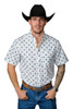 FERREL THE BEAU WHITE/BLUE PRINT - MENS SHIRT  - FBS1026109