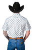FERREL THE BEAU WHITE/BLUE PRINT - MENS SHIRT  - FBS1026109