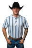 FERREL THE TRISTAN WHITE/BLUE STRIPE - MENS POLO  - FP1026114