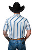 FERREL THE TRISTAN WHITE/BLUE STRIPE - MENS POLO  - FP1026114